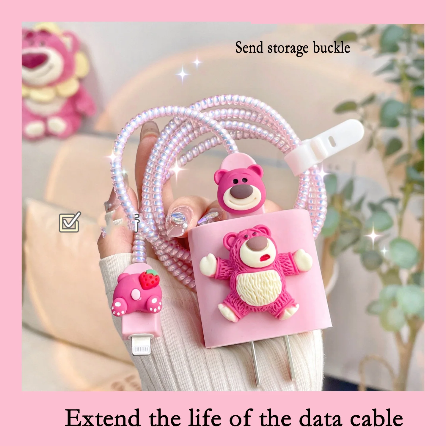 Disney Lotso Charger Data Cable Headphone Line Protective Cover for iPhone 14/13/12/11 18/20W Cute Soft Glue Shell Winding Rope
Disney Lotso Charger Data Cable Headphone Line Protective Cover for iPhone 14/13/12/11 18/20W Cute Soft Glue Shell Winding Rope