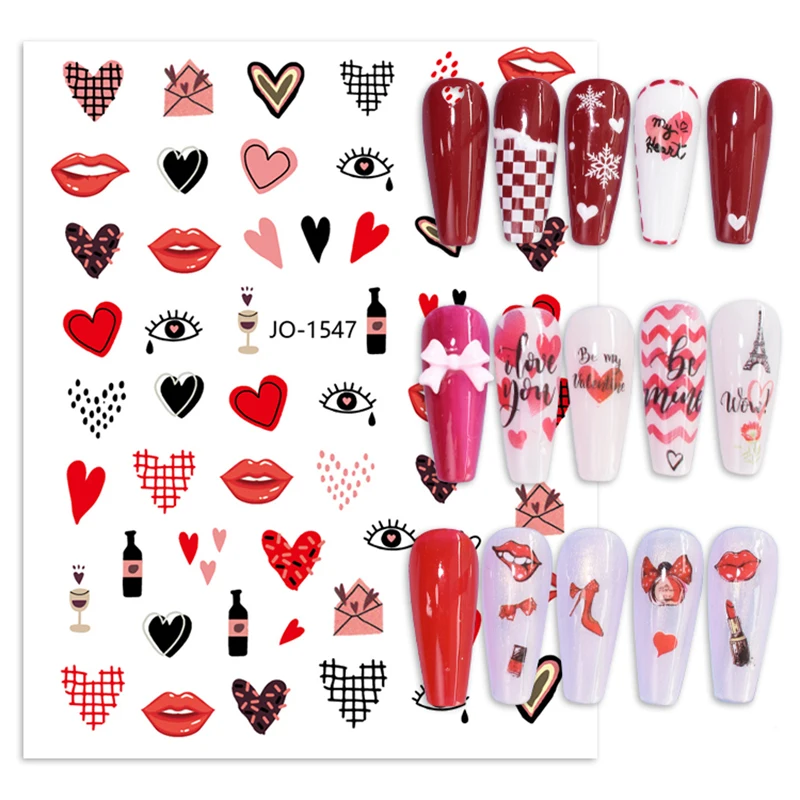 Red Love Rose 3D Nail Sticker Nail Accessories Sexy Beauty Red Lip Nail Decals Valentine's Day Series Sticker Nail Supplies
Red Love Rose 3D Nail Sticker Nail Accessories Sexy Beauty Red Lip Nail Decals Valentine's Day Series Sticker Nail Supplies