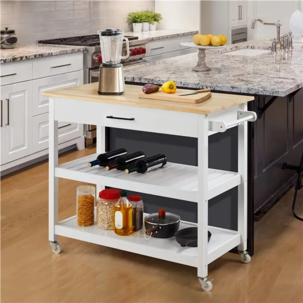 Kitchen Island Cart Wood Frame with Storage Drawer Shelves Towel Bar Dining Room
Kitchen Island Cart Wood Frame with Storage Drawer Shelves Towel Bar Dining Room