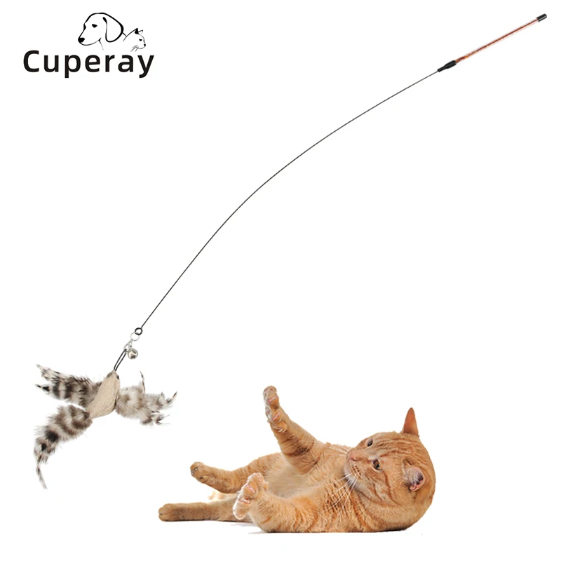 Cat Wand, Interactive Catcher Teaser Cat Toy Steel Wire Bell Feather Teaser Cat Wand Fishing Pole Toy Exerciser for Cat & Kitten
Cat Wand, Interactive Catcher Teaser Cat Toy Steel Wire Bell Feather Teaser Cat Wand Fishing Pole Toy Exerciser for Cat & Kitten