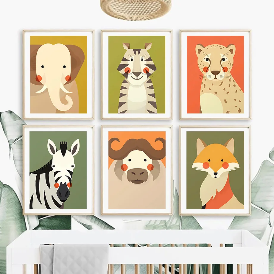 Cartoon Giraffe Elephant Lion Koala Zebra Kids Room Posters Prints Baby Wall Art Pictures Decor Nordic Nursery Canvas Painting
Cartoon Giraffe Elephant Lion Koala Zebra Kids Room Posters Prints Baby Wall Art Pictures Decor Nordic Nursery Canvas Painting