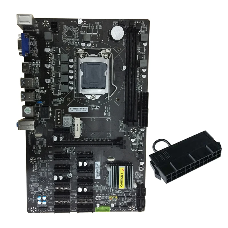 B250 BTC Mining Motherboard With 24Pin Power Starter 12 PCI-E Slot LGA1151 DDR4 Memory USB3.0 SATA3.0+MSATA For Mining
B250 BTC Mining Motherboard With 24Pin Power Starter 12 PCI-E Slot LGA1151 DDR4 Memory USB3.0 SATA3.0+MSATA For Mining