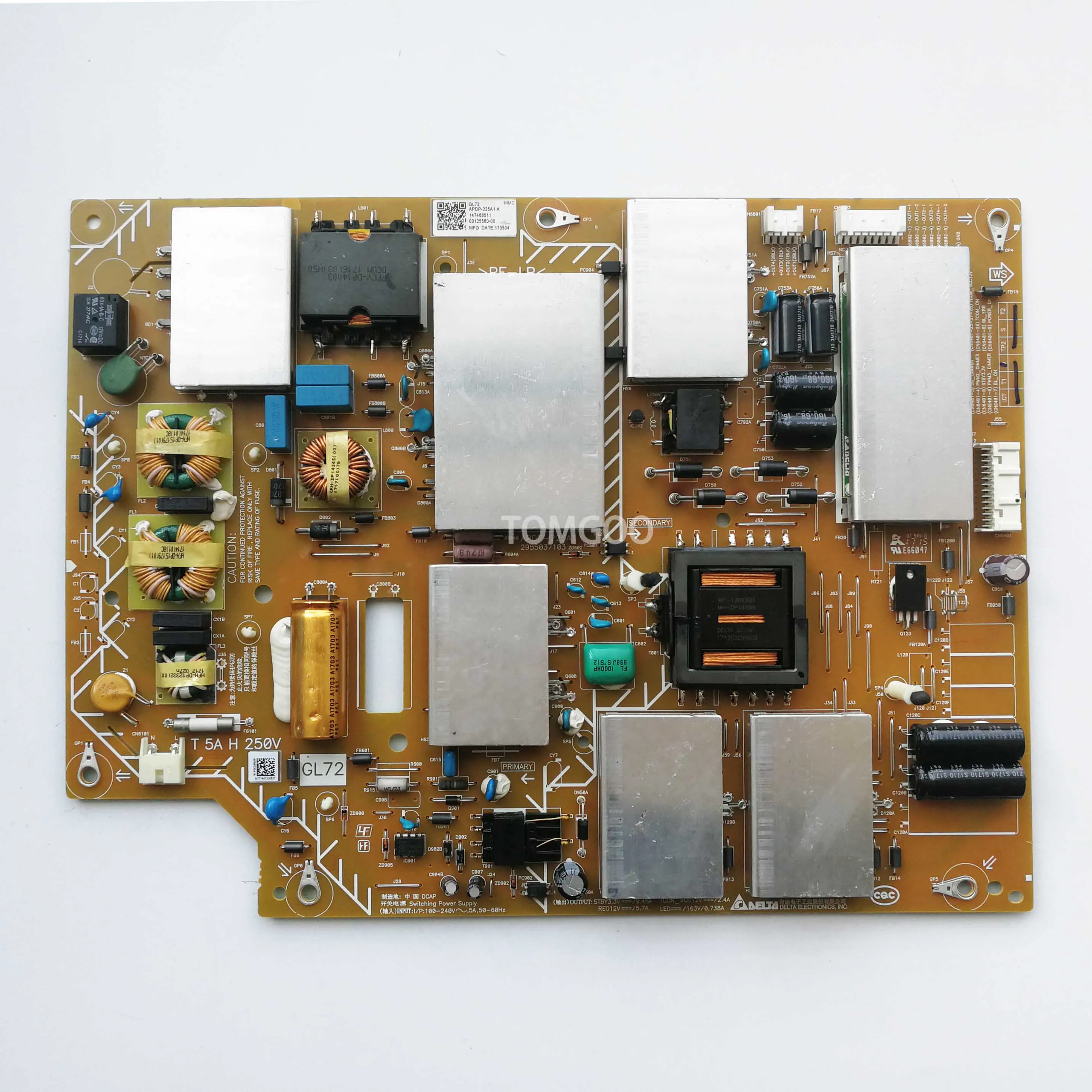 KD-65X8500E GL72 LCD TV Power Board APDP-225A1 2955037103
KD-65X8500E GL72 LCD TV Power Board APDP-225A1 2955037103