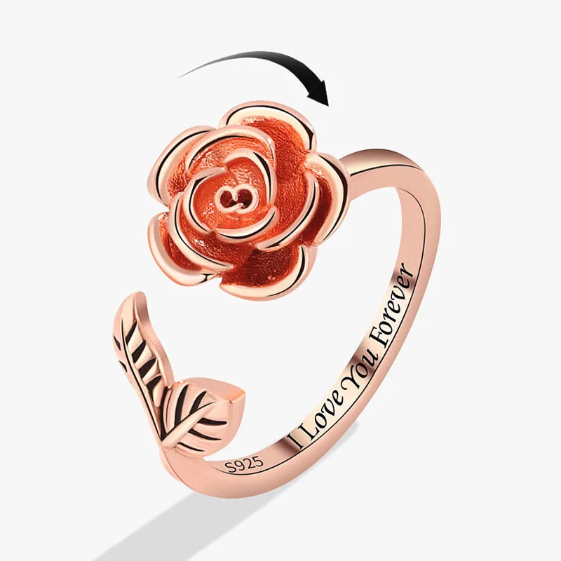 Женское кольцо с розой KOFSAC I Love You Forever, креативное вращающееся кольцо из серебра 925 пробы, цвета розового золота
Женское кольцо с розой KOFSAC I Love You Forever, креативное вращающееся кольцо из серебра 925 пробы, цвета розового золота