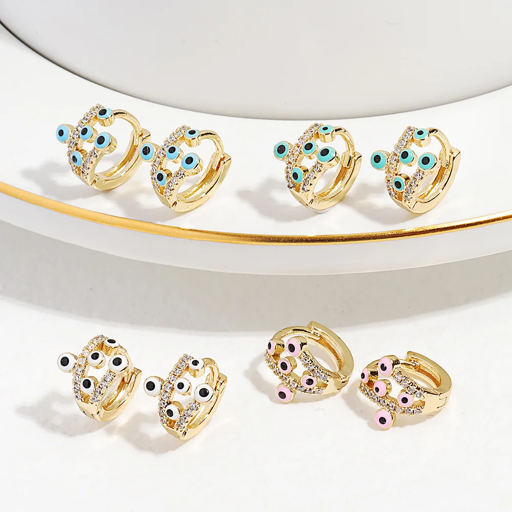 Charming Women's Jewelry Copper Real Gold Plated Stud Earrings Set with Zircon Earrings Lucky Eye Earrings Party Holiday Gifts
Charming Women's Jewelry Copper Real Gold Plated Stud Earrings Set with Zircon Earrings Lucky Eye Earrings Party Holiday Gifts