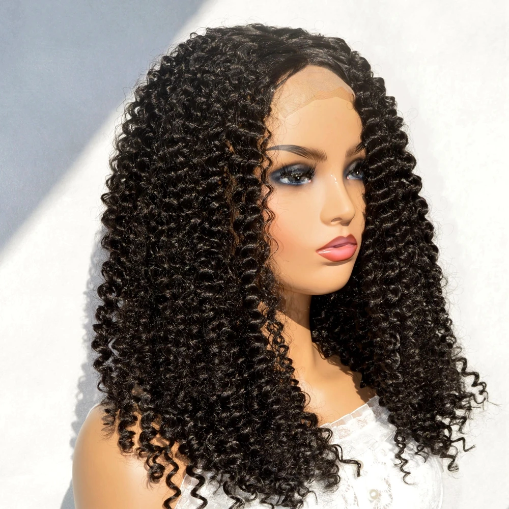 Short Curly Synthetic Lace Wig Gluless Middle T Part Wigs for Black Women K'ryssma Heat Resistant Fiber Afro Curly Closure Wig
Short Curly Synthetic Lace Wig Gluless Middle T Part Wigs for Black Women K'ryssma Heat Resistant Fiber Afro Curly Closure Wig