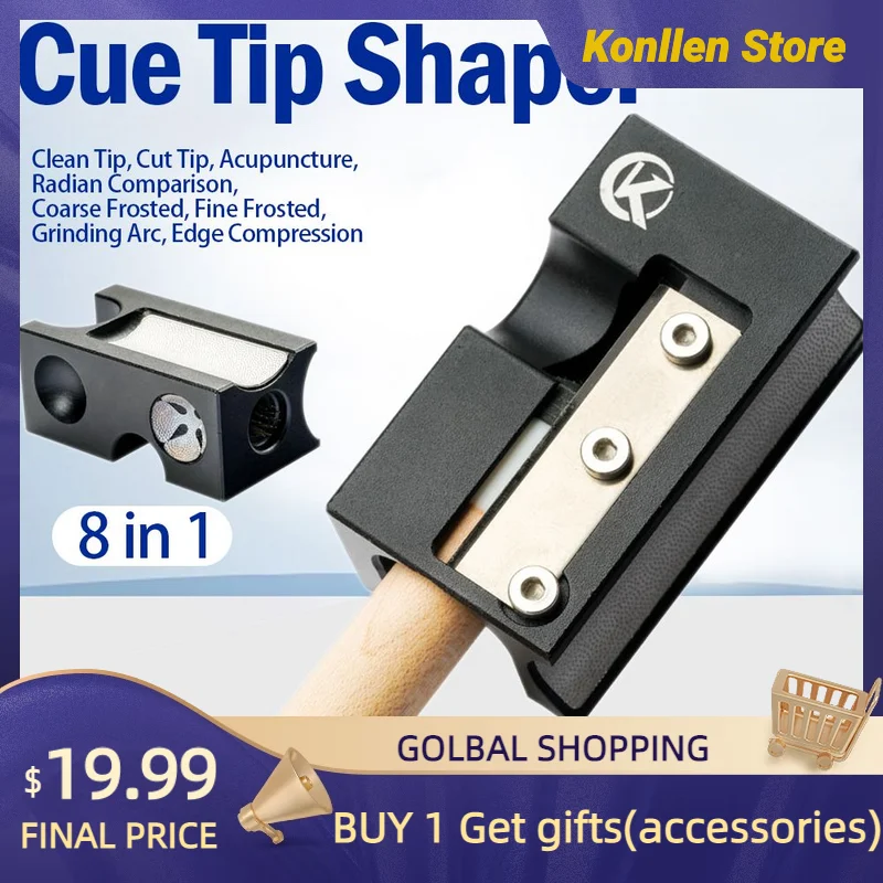 KONLLEN Billiard Tip Tool Multifunctional Tip Repair Shaper Cue Tip Replacement 8 in 1 9.5-13.2mm Tip Billiard Accessories
KONLLEN Billiard Tip Tool Multifunctional Tip Repair Shaper Cue Tip Replacement 8 in 1 9.5-13.2mm Tip Billiard Accessories