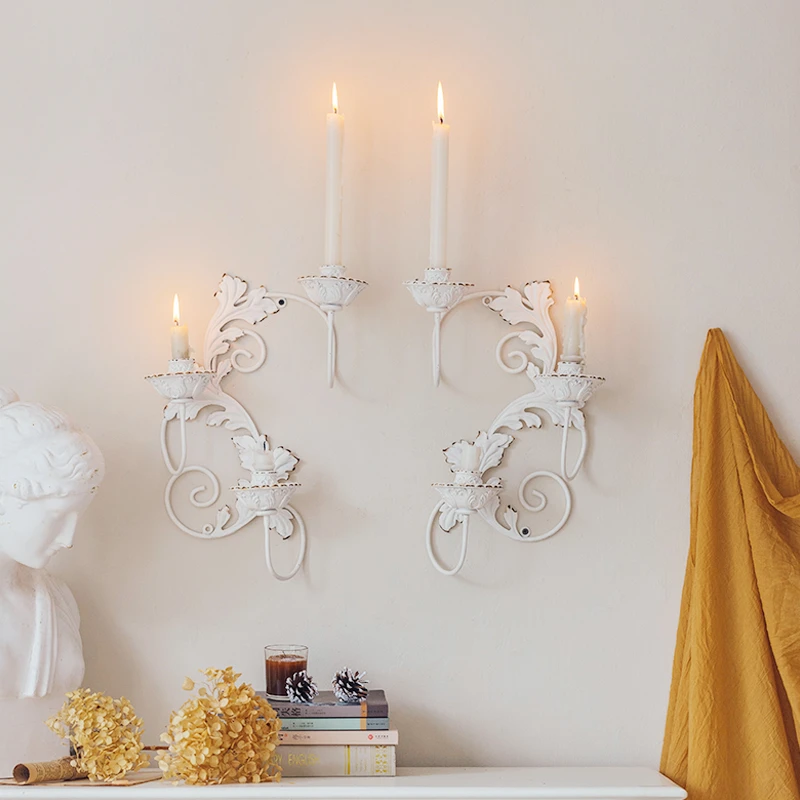 French Romantic Wedding Candlestick Home Creative Wall Hanging Iron Candle Holder Retro Festivals Centerpieces Candlestick
French Romantic Wedding Candlestick Home Creative Wall Hanging Iron Candle Holder Retro Festivals Centerpieces Candlestick