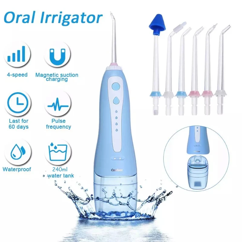 Oral Irrigator USB Rechargeable Water Flosser Portable Dental Water Jet 300ML Water Tank Waterproof Teeth Cleaner Water Flosser
Oral Irrigator USB Rechargeable Water Flosser Portable Dental Water Jet 300ML Water Tank Waterproof Teeth Cleaner Water Flosser