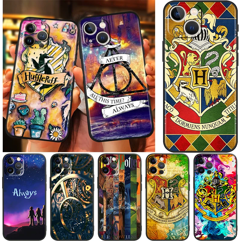 

Ring Harries Potters Wand Art Case For Apple iPhone 14 13 12 11 Pro Max Mini XS Max X XR 7 8 Plus Black Phone Cover Core Coque