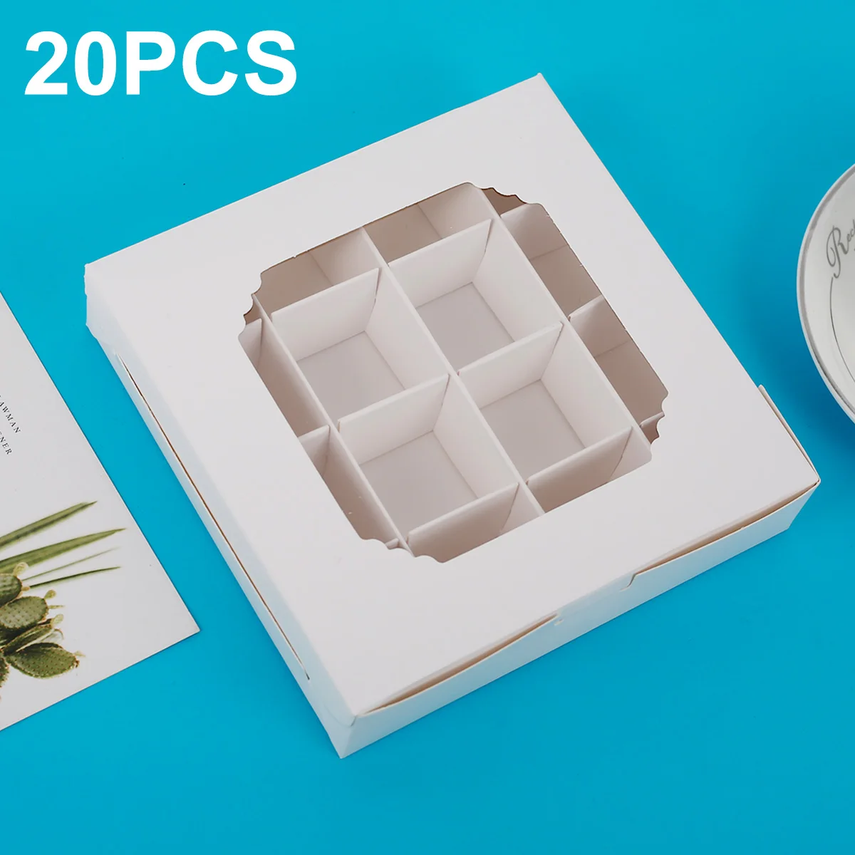 20 Pcs White Party Cupcake Boxes Pick Mix Sweet Boxes Inserts Clear Window and Divider for Chocolate Sweet Assortment
20 Pcs White Party Cupcake Boxes Pick Mix Sweet Boxes Inserts Clear Window and Divider for Chocolate Sweet Assortment