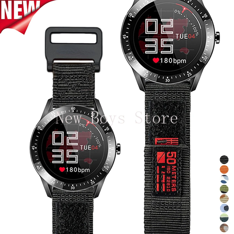 Ремешок нейлоновый спортивный для samsung Galaxy watch 3, браслет для gear S3 Huawei amazfit watch GT 2e 2 46/42 мм, 22 мм
Ремешок нейлоновый спортивный для samsung Galaxy watch 3, браслет для gear S3 Huawei amazfit watch GT 2e 2 46/42 мм, 22 мм