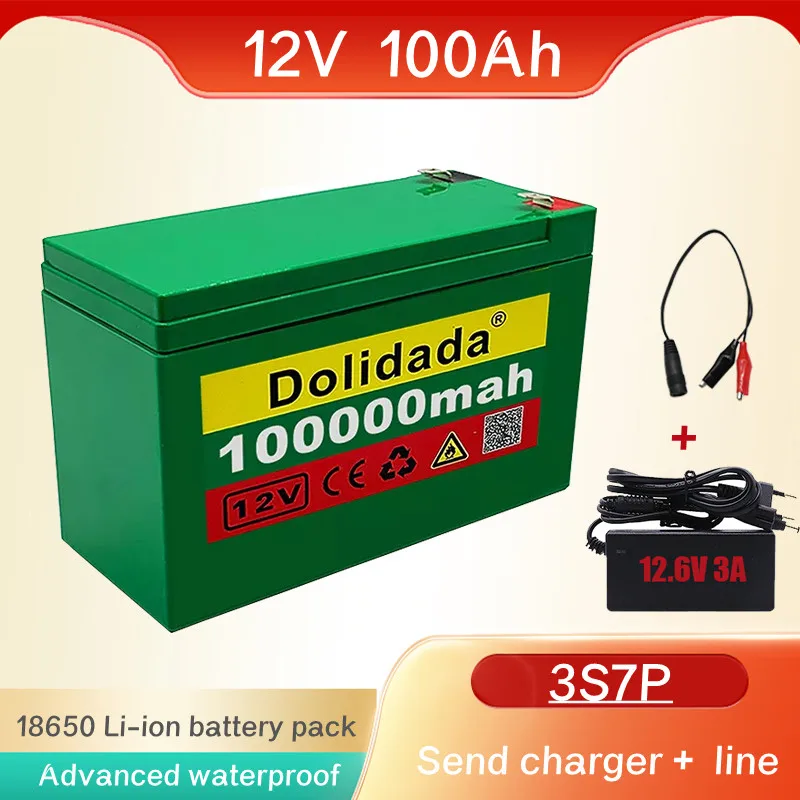new 12V 100000mAh 3S7P 18650 lithium battery pack+12.6V 3A charger, built-in 100Ah high current BMS, 100ah 12v battery lithium
new 12V 100000mAh 3S7P 18650 lithium battery pack+12.6V 3A charger, built-in 100Ah high current BMS, 100ah 12v battery lithium