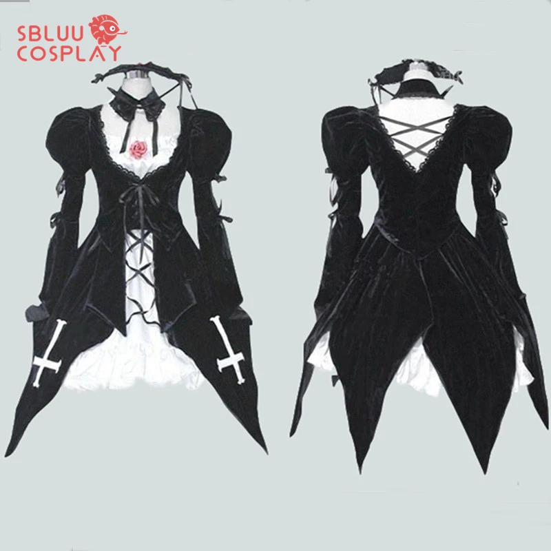 

SBluuCosplay Rozen Maiden Suigintou Mercury Lampe Black Dress Cosplay Costume
