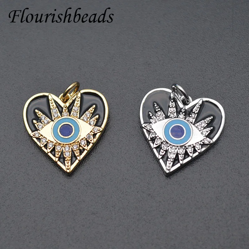 Nickel Free Brass Enamel Heart Shape Turkish Style Devil Eye Charms Pendant DIY Bracelet Earring Jewelry Making Parts 10pcs
Nickel Free Brass Enamel Heart Shape Turkish Style Devil Eye Charms Pendant DIY Bracelet Earring Jewelry Making Parts 10pcs