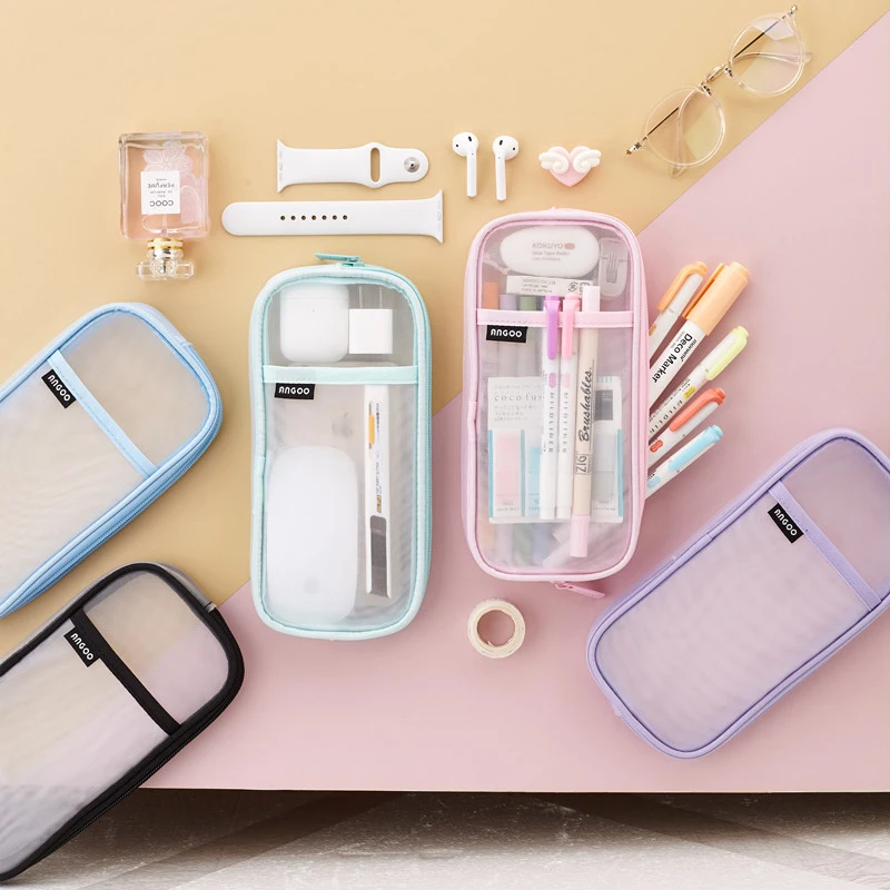Korean Fashion Transparent Pouch Bags Simple Macaroon Large Capacity Pencil Bag Stationery Organizer Pencilcase Holder
Korean Fashion Transparent Pouch Bags Simple Macaroon Large Capacity Pencil Bag Stationery Organizer Pencilcase Holder