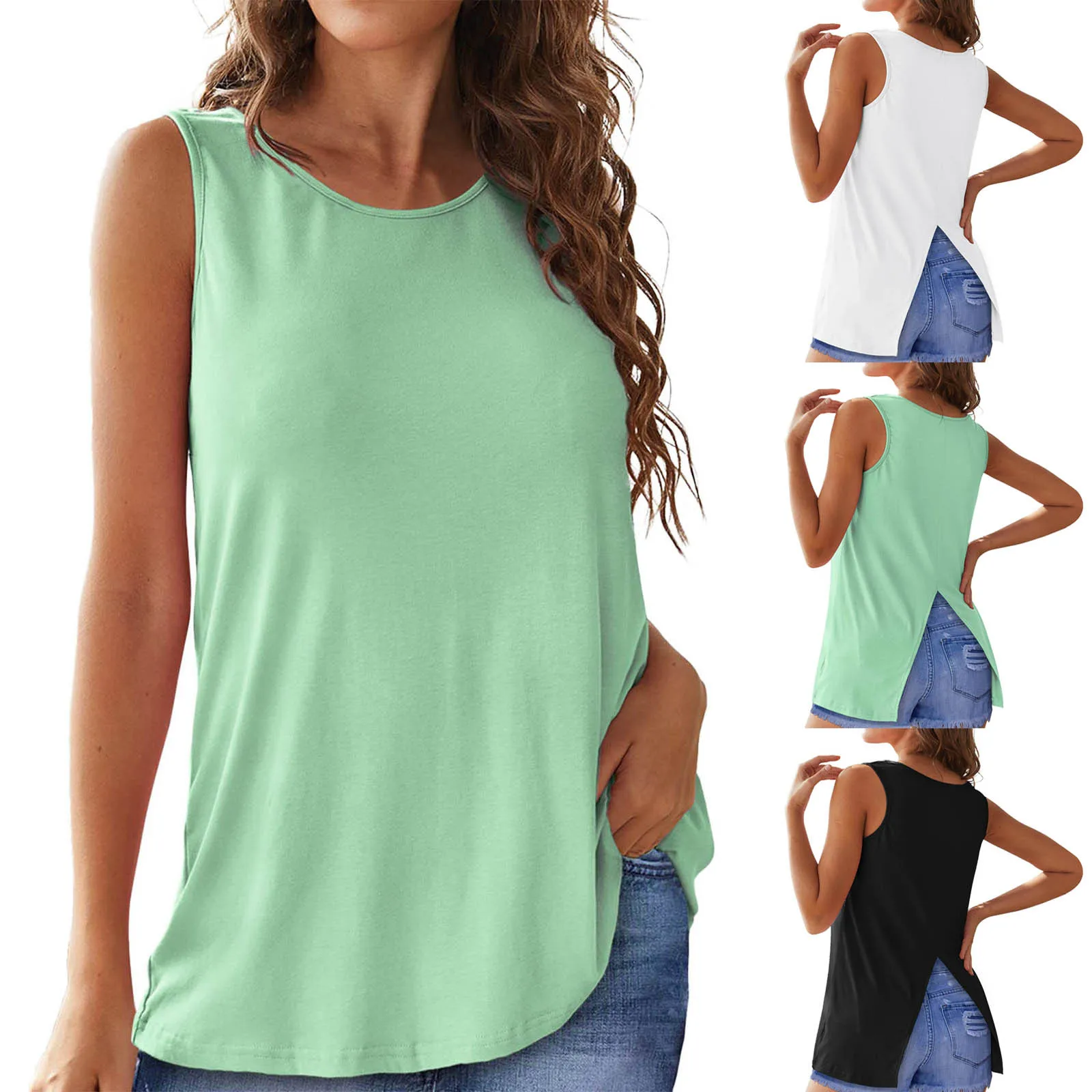 Майка женская без рукавов, Спортивная майка с разрезом сзади, с круглым вырезом, с разрезом сзади, свободный уличный пуловер, Спортивная коф...
Майка женская без рукавов, Спортивная майка с разрезом сзади, с круглым вырезом, с разрезом сзади, свободный уличный пуловер, Спортивная коф...