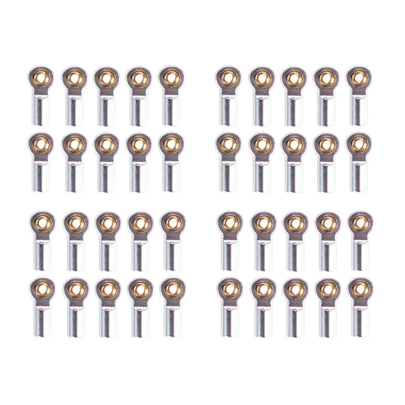 40Pcs Metal M3 Link Tie Rod End Ball Joint For 1/10 RC Car Crawler AXIAL SCX10 D90 D110 Tamiya CC01,Silver
40Pcs Metal M3 Link Tie Rod End Ball Joint For 1/10 RC Car Crawler AXIAL SCX10 D90 D110 Tamiya CC01,Silver