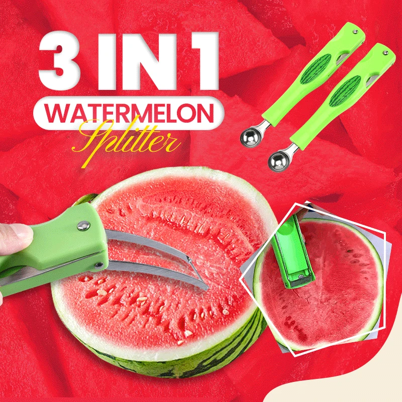 3 IN 1 Watermelon Splitter Practical Watermelon Pulp Spoon Fruit Ball Digger Household Watermelon Cutting Manual Tool
3 IN 1 Watermelon Splitter Practical Watermelon Pulp Spoon Fruit Ball Digger Household Watermelon Cutting Manual Tool