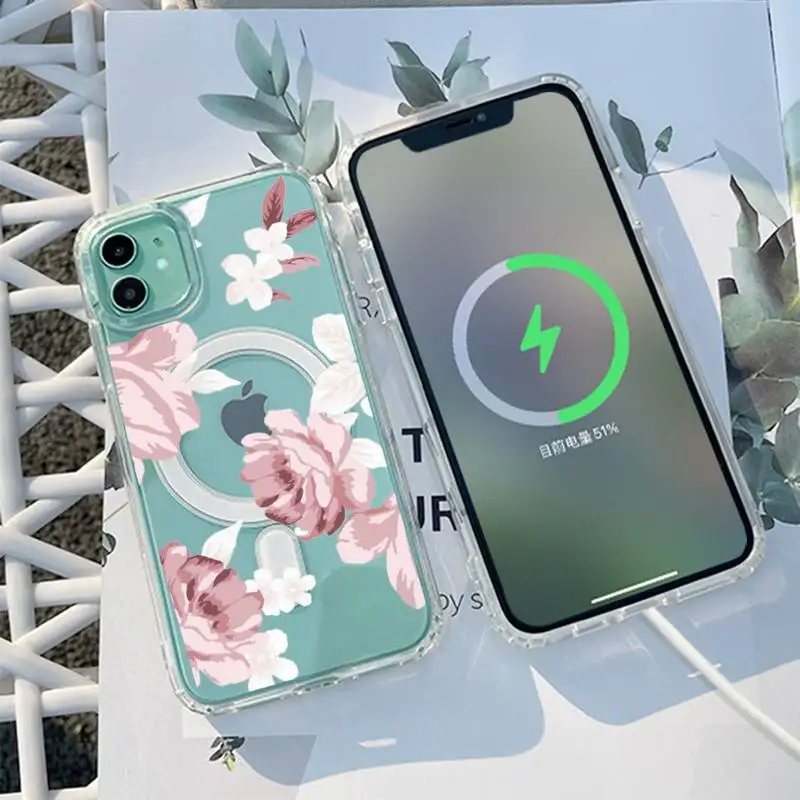 blooming flower Phone Case For iPhone 13 12 11 Mini Pro Max transparent Super Magnetic MagSafe Cover
blooming flower Phone Case For iPhone 13 12 11 Mini Pro Max transparent Super Magnetic MagSafe Cover
