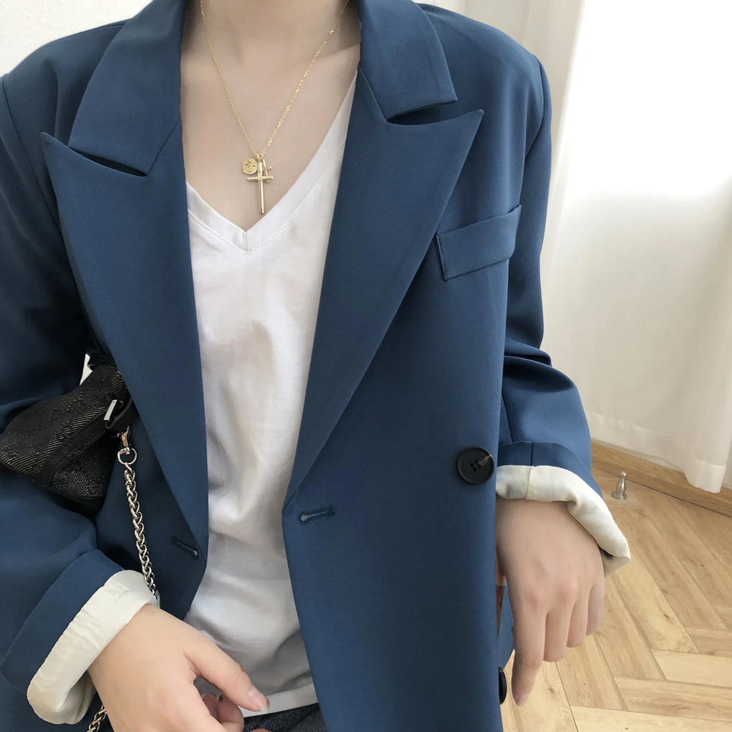 2022 Spring autumn Turn Down Collar Women Blazer Double Breasted Loose Long Sleeve Thick Suit Coat Autumn Women Coat Tops
2022 Spring autumn Turn Down Collar Women Blazer Double Breasted Loose Long Sleeve Thick Suit Coat Autumn Women Coat Tops