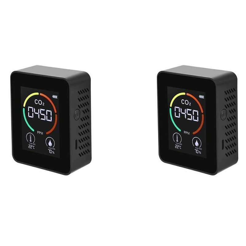 2Pcs Air Monitor CO2 Carbon Dioxide Detector Air Quality Temperature Humidity Monitor Fast Measurement Meter For CO2
2Pcs Air Monitor CO2 Carbon Dioxide Detector Air Quality Temperature Humidity Monitor Fast Measurement Meter For CO2