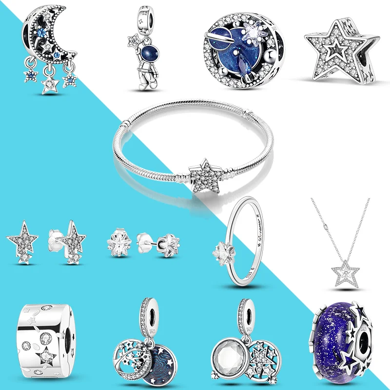 Star Collection S925 Silver Dangle Charms Stud Earring Finger Rings Clip Charms Safty Chain Fit Original Pandora Bracelet DIY
Star Collection S925 Silver Dangle Charms Stud Earring Finger Rings Clip Charms Safty Chain Fit Original Pandora Bracelet DIY