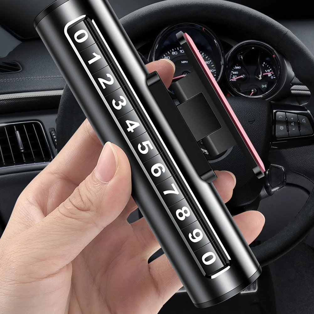 Metal Car Temporary Parking Card Universal Rotate Phone Number Plate Aluminum Stickers Park Stop in Car-styling Auto Accessories
Metal Car Temporary Parking Card Universal Rotate Phone Number Plate Aluminum Stickers Park Stop in Car-styling Auto Accessories