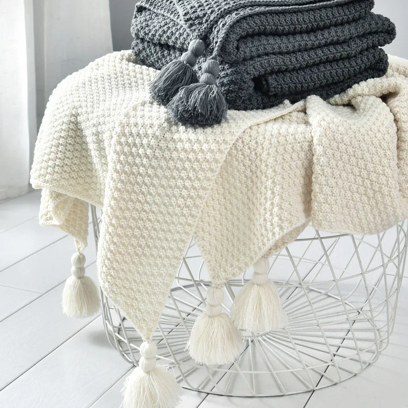 Knitted Blankets For Bed Summer Sofa Cover Bedspread Anti-pilling Blanket Solid Color Plaid Blanket With Tassels Nordic Decor
Knitted Blankets For Bed Summer Sofa Cover Bedspread Anti-pilling Blanket Solid Color Plaid Blanket With Tassels Nordic Decor
