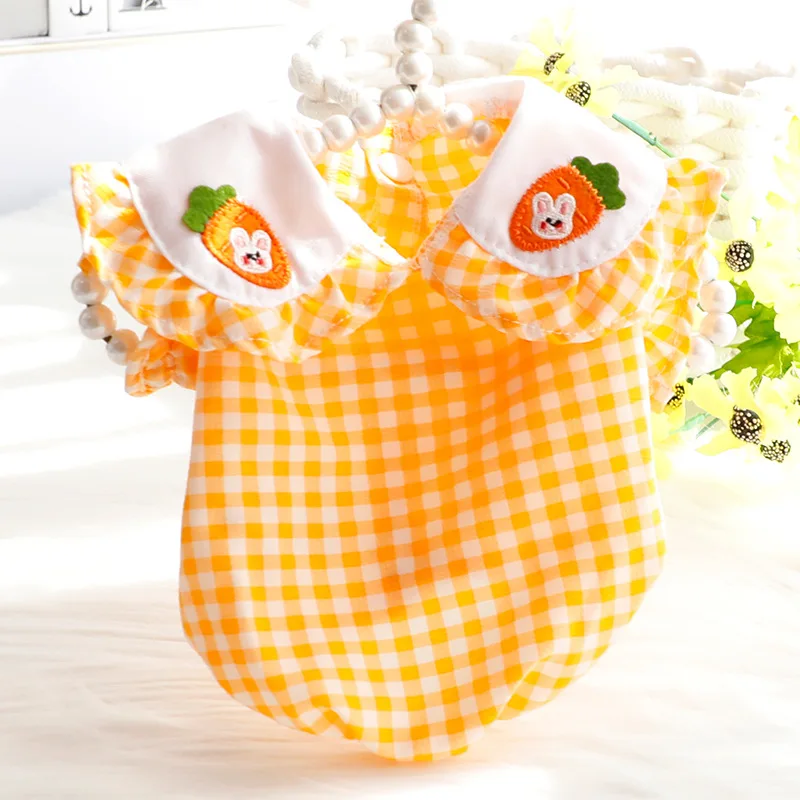 Plaid Princess Shirt Pet Clothing Dogs Carrot for Dog Clothes Costume Small French Bulldog Print Cute Summer Orange Boy Mascotas
Plaid Princess Shirt Pet Clothing Dogs Carrot for Dog Clothes Costume Small French Bulldog Print Cute Summer Orange Boy Mascotas