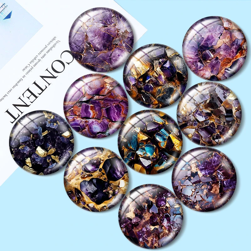 Stones with Gold Textures 10pcs 12mm/16mm/18mm/25mm Round Photo Glass Cabochon Demo Flat Back Making findings
Stones with Gold Textures 10pcs 12mm/16mm/18mm/25mm Round Photo Glass Cabochon Demo Flat Back Making findings