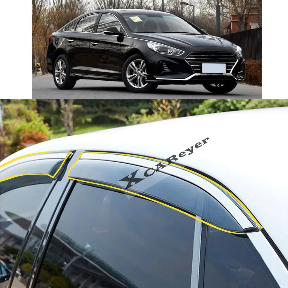 For HYUNDAI SONATA 9th 2015 2016 2017 2018 2019 Car Body Styling Sticker Plastic Window Glass Wind Visor Rain/Sun Guard Vent
For HYUNDAI SONATA 9th 2015 2016 2017 2018 2019 Car Body Styling Sticker Plastic Window Glass Wind Visor Rain/Sun Guard Vent