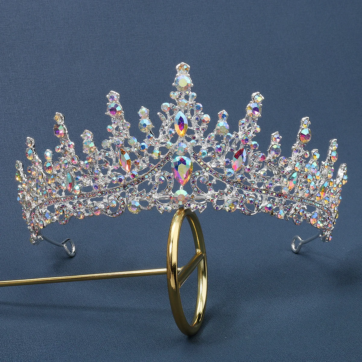 Fashion Baroque Luxury Crystal Bridal Crown Light Gold Diadem Tiaras For Women Bride Wedding Hair Accessories
Fashion Baroque Luxury Crystal Bridal Crown Light Gold Diadem Tiaras For Women Bride Wedding Hair Accessories