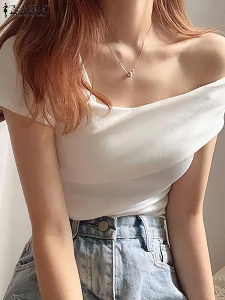 2023 ZANZEA Sexy Off Shoulder Blouse Women Fashion Summer Tops Causal Short Sleeve Shirt Party Tunic Elegant Slim Shirts Blusas
2023 ZANZEA Sexy Off Shoulder Blouse Women Fashion Summer Tops Causal Short Sleeve Shirt Party Tunic Elegant Slim Shirts Blusas