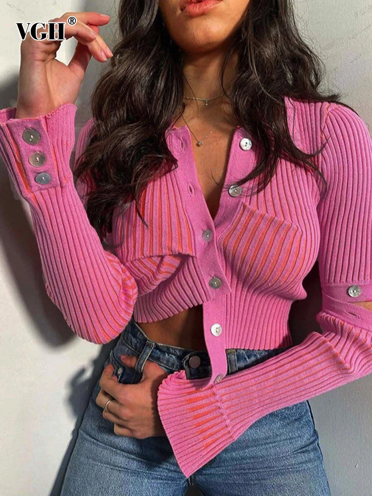VGH Autumn Fashion Knitted Sweaters For Women Lapel Collar Detachable Long Sleeve Single Breasted Open Stitch Female Fashion New
VGH Autumn Fashion Knitted Sweaters For Women Lapel Collar Detachable Long Sleeve Single Breasted Open Stitch Female Fashion New