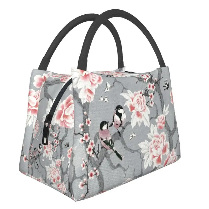 Chinoiserie Birds In Grey Thermal Insulated Lunch Bags Women Peony Portable Lunch Container Outdoor Multifunction Meal Food Box
Chinoiserie Birds In Grey Thermal Insulated Lunch Bags Women Peony Portable Lunch Container Outdoor Multifunction Meal Food Box