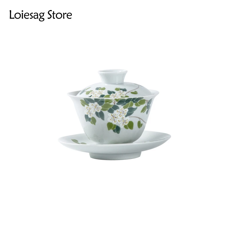 Loiesag 175ml Japanese-style Grass-wood Ash Ceramic Sancai Cover Bowl Tea Bowl Kung Fu Tea Set Household Gaiwan Tea Making Set
Loiesag 175ml Japanese-style Grass-wood Ash Ceramic Sancai Cover Bowl Tea Bowl Kung Fu Tea Set Household Gaiwan Tea Making Set