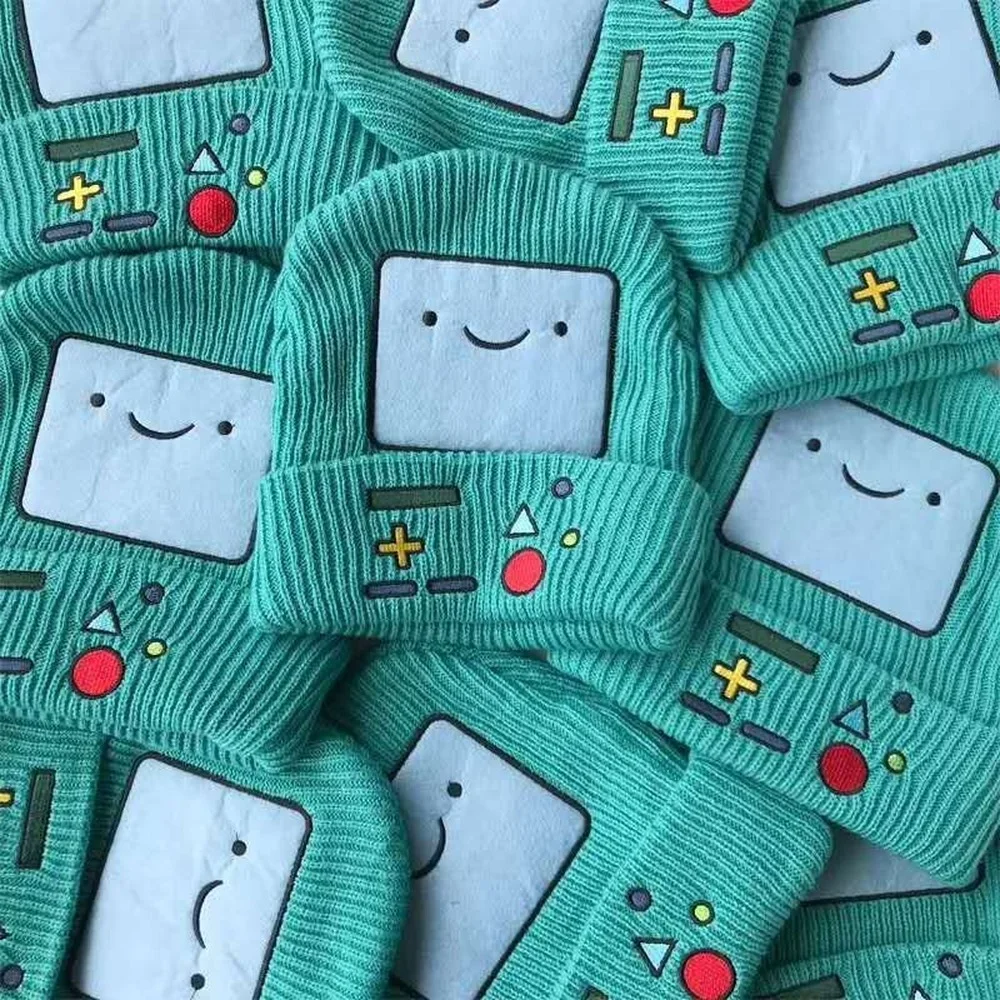 Autumn and Winter Knitted Hat Children's Game Machine Cartoon Warm Wool Hat Adventure Time Smiling Face Hat Skullies Beanies
Autumn and Winter Knitted Hat Children's Game Machine Cartoon Warm Wool Hat Adventure Time Smiling Face Hat Skullies Beanies