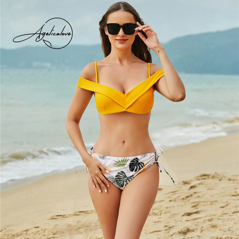AGELICALOVE Bikini Set Women Sexy V Neck Push Up Tankini Female Bathing Suits Side Bandage Swimming Trunks Beach Wear Swimwear
AGELICALOVE Bikini Set Women Sexy V Neck Push Up Tankini Female Bathing Suits Side Bandage Swimming Trunks Beach Wear Swimwear