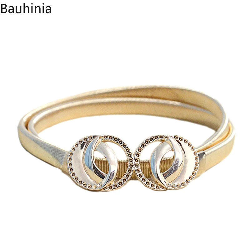 Bauhinia New Double Round Buckle Decorative Casual Chain Belt 65cm Metal Spring Fashion Elastic Women Thin Belt
Bauhinia New Double Round Buckle Decorative Casual Chain Belt 65cm Metal Spring Fashion Elastic Women Thin Belt