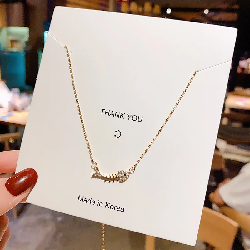 Fashionable all-match fishbone pendant titanium steel necklace female Japanese and Korean temperament personality student strong
Fashionable all-match fishbone pendant titanium steel necklace female Japanese and Korean temperament personality student strong