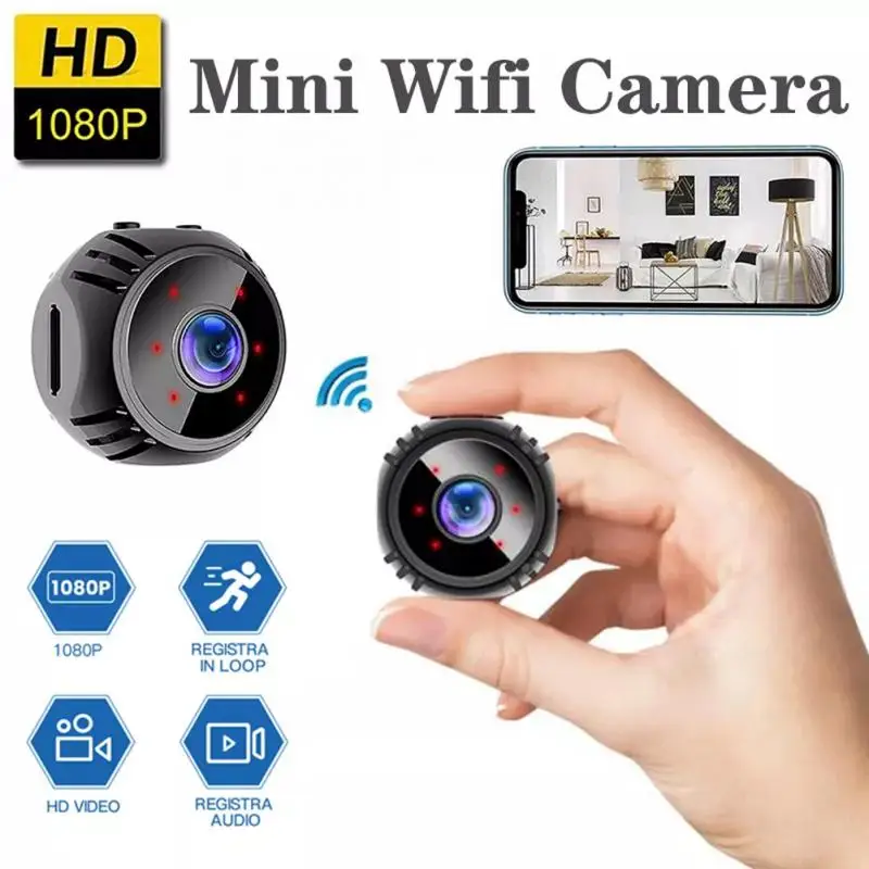 Мини-камера видеонаблюдения W8, 1080P, Wi-Fi, ночное видение 
Мини-камера видеонаблюдения W8, 1080P, Wi-Fi, ночное видение