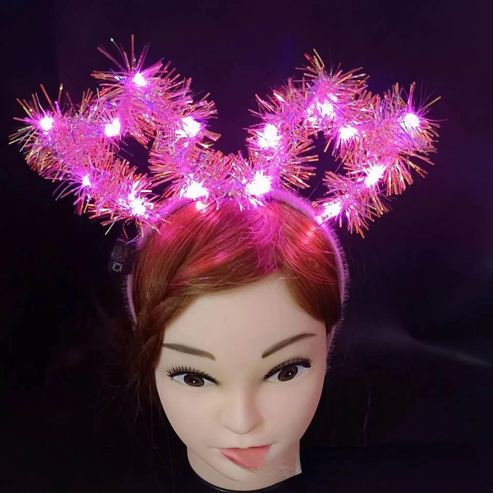 12pcs Glow Tinsel Antler Ear Headbands Reindeer Hairbands Light up Hair Hoop Deer Party Halloween Festival 
12pcs Glow Tinsel Antler Ear Headbands Reindeer Hairbands Light up Hair Hoop Deer Party Halloween Festival