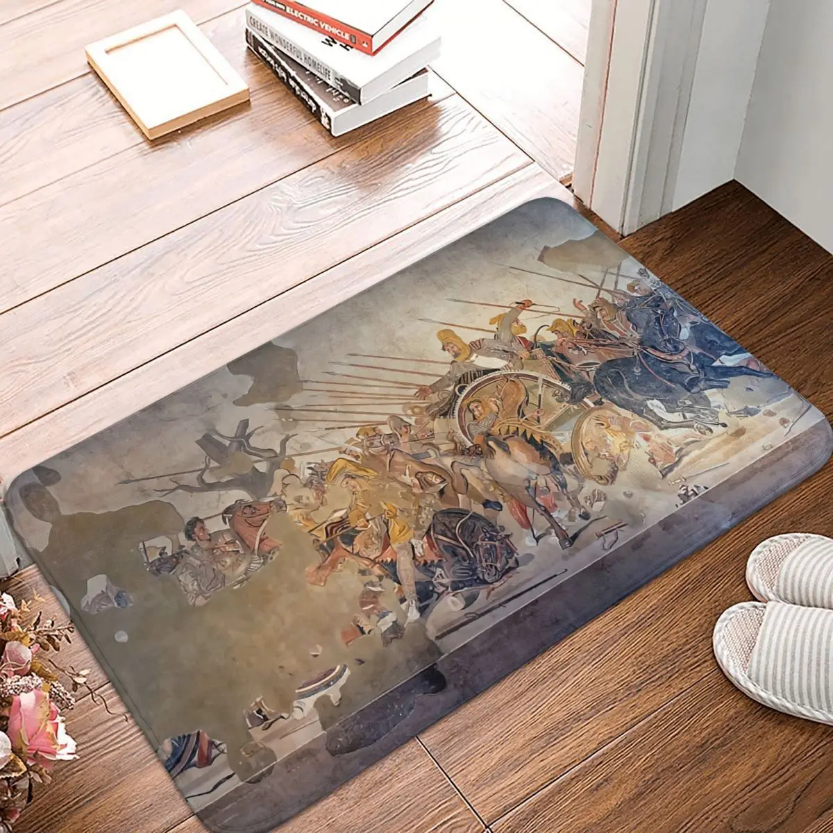 Ancient Non-slip Doormat Living Room Mat Battle Of Alexander The Great And Darius III Mosaic Floor Carpet Entrance Door Rug
Ancient Non-slip Doormat Living Room Mat Battle Of Alexander The Great And Darius III Mosaic Floor Carpet Entrance Door Rug