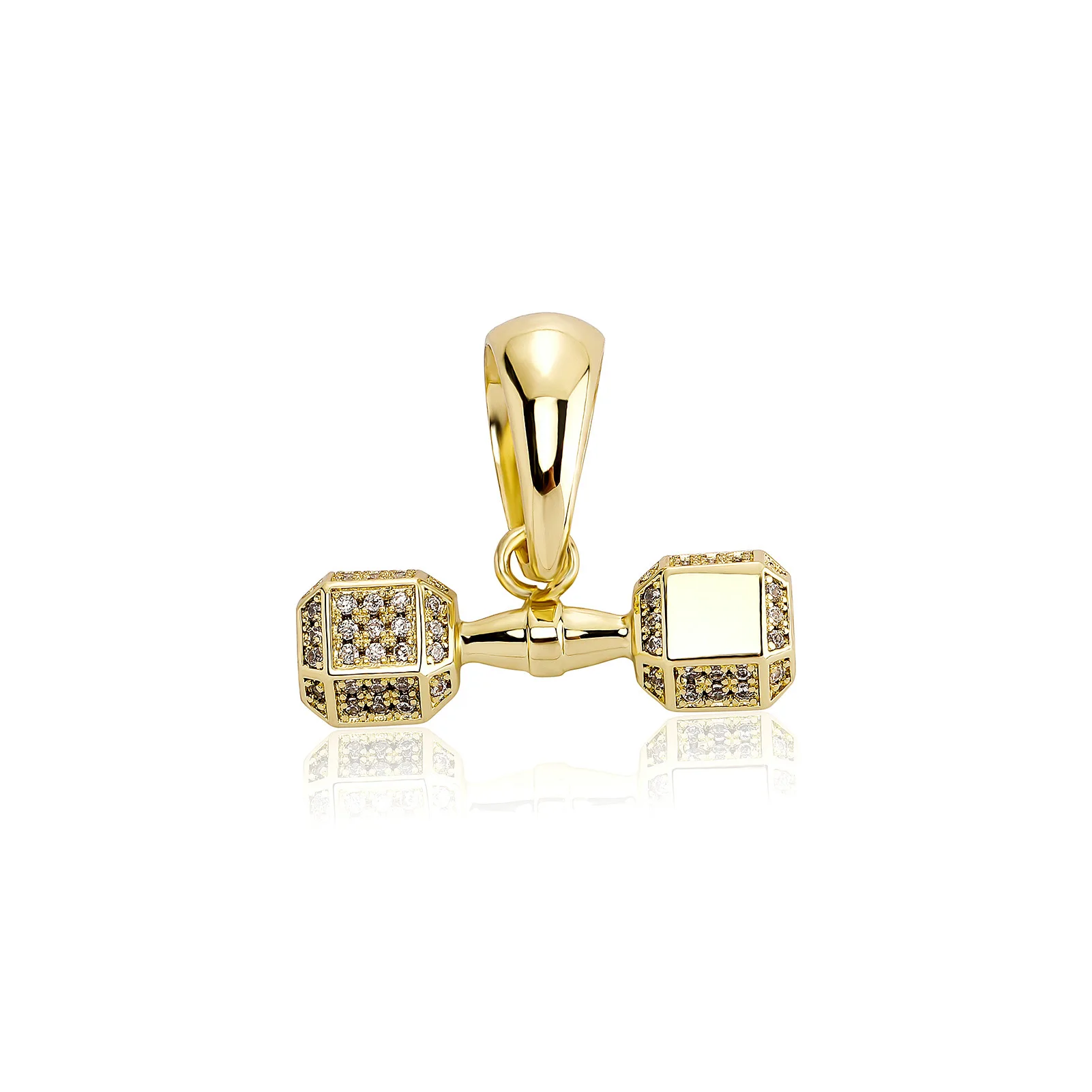 Hip-hop Jewelry Sports Style Zircon Dumbbell Pendant Necklace Men's Personality Trend Barbell Collarbone Chain
Hip-hop Jewelry Sports Style Zircon Dumbbell Pendant Necklace Men's Personality Trend Barbell Collarbone Chain