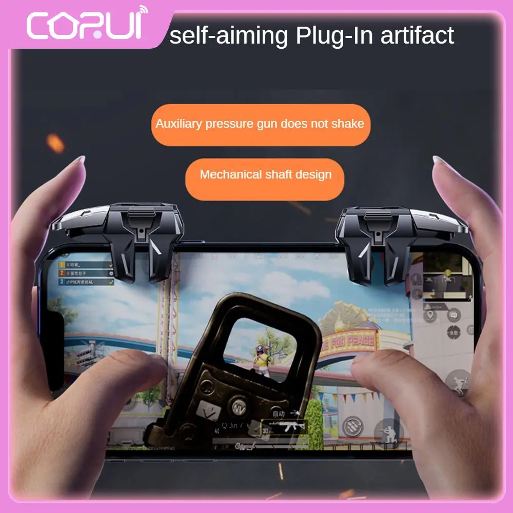 Mobile Gaming Trigger Mechanical Black Mobile Controller Portable Non-slip Fire Aim Button Game Pad Accessories Game Controller
Mobile Gaming Trigger Mechanical Black Mobile Controller Portable Non-slip Fire Aim Button Game Pad Accessories Game Controller