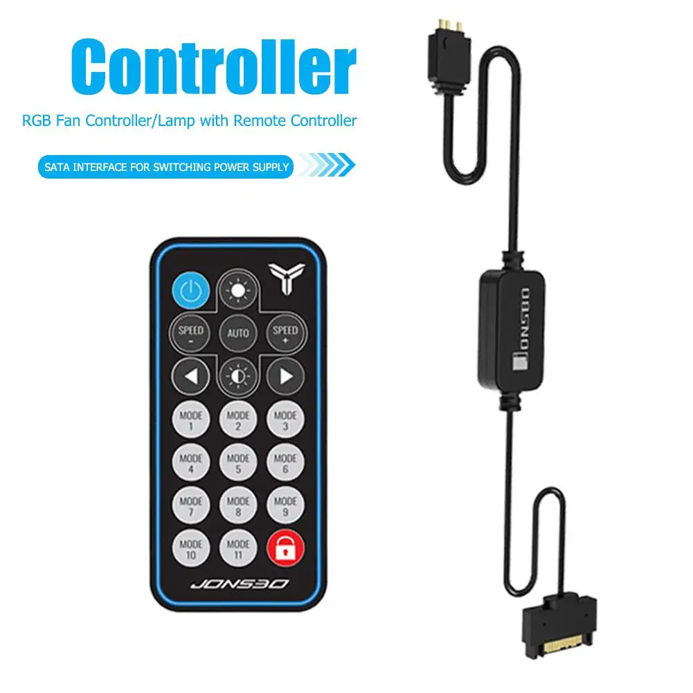 JONSBO AURA RGB Controller Remote Control 5V 3Pin SATA Power Supply PC Case Memory LED Cool Light Stripe Symphony Edition
JONSBO AURA RGB Controller Remote Control 5V 3Pin SATA Power Supply PC Case Memory LED Cool Light Stripe Symphony Edition