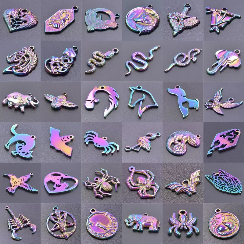 Neo-Gothic Wolf Head Rainbow Charm Stainless Steel Animal Eagle Horse Punk Pendant Jewelry Making Snake Necklace Craft Materials
Neo-Gothic Wolf Head Rainbow Charm Stainless Steel Animal Eagle Horse Punk Pendant Jewelry Making Snake Necklace Craft Materials
