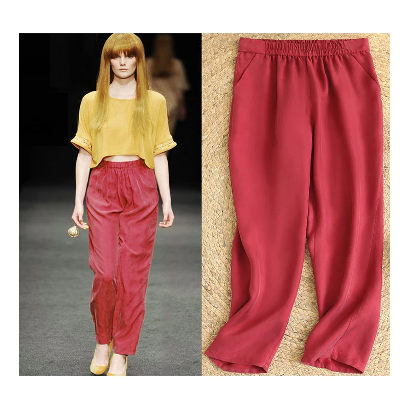 New Silk Women's Pants Summer Acetate Satin Harem Pants Loose Skinny Pants Slim Nine Points Casual Pants
New Silk Women's Pants Summer Acetate Satin Harem Pants Loose Skinny Pants Slim Nine Points Casual Pants
