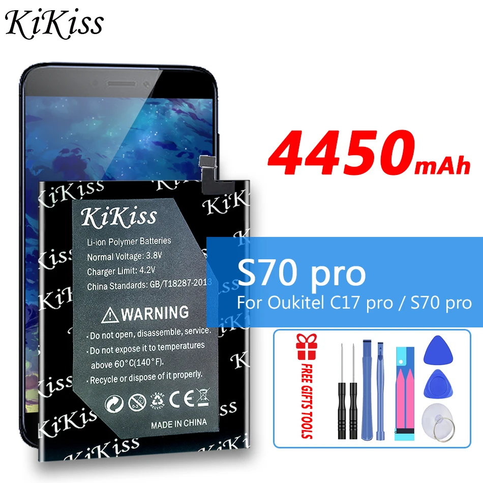 

KiKiss 4450mAh Rechargeable Battery For oukitel C17 pro C17pro / S70 pro S70pro